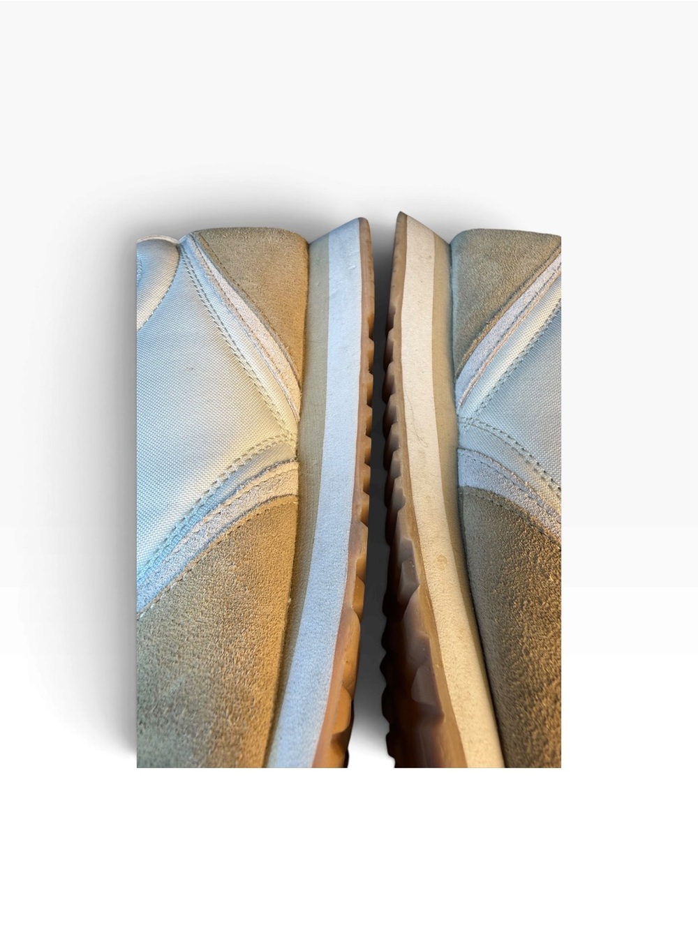 J.Crew BN870 Women’s Size 8 Trainers Cream Tan Suede Gold Retro Sneakers SP23 - Picture 5 of 16